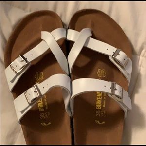 White sandal Birkenstock